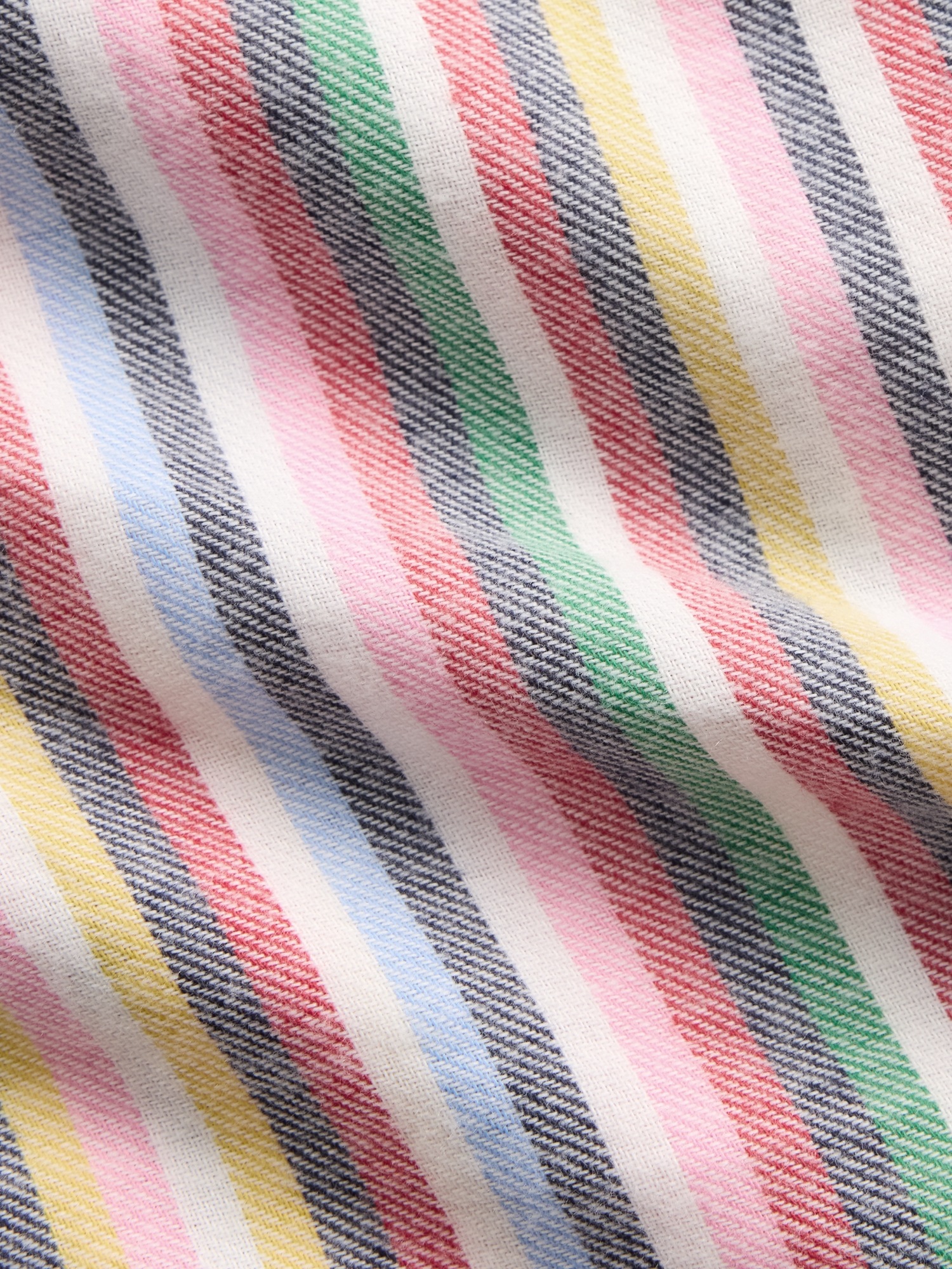 Пижамный комплект для детей, с шортами, фланель — Gap, цвет: Happy Stripes — фото 3
