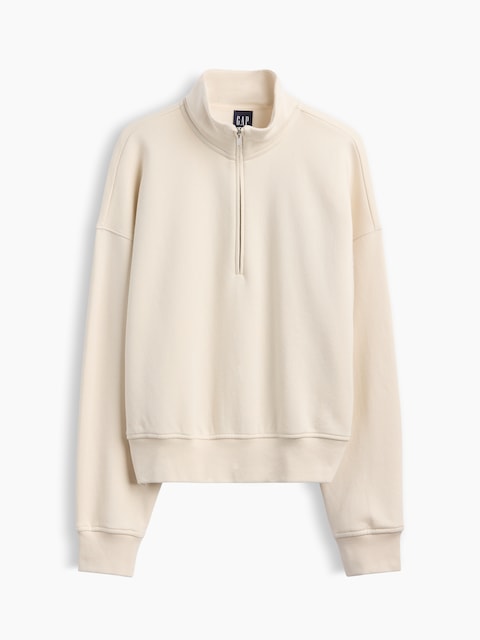 VintageSoft Oversized Half-Zip Wedge Pullover