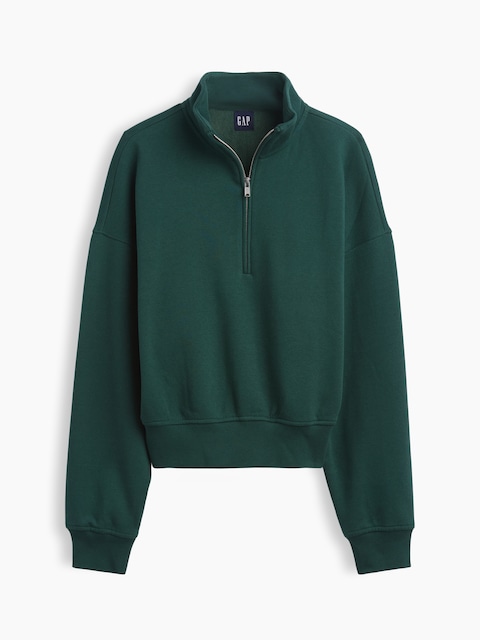 VintageSoft Oversized Half-Zip Wedge Pullover