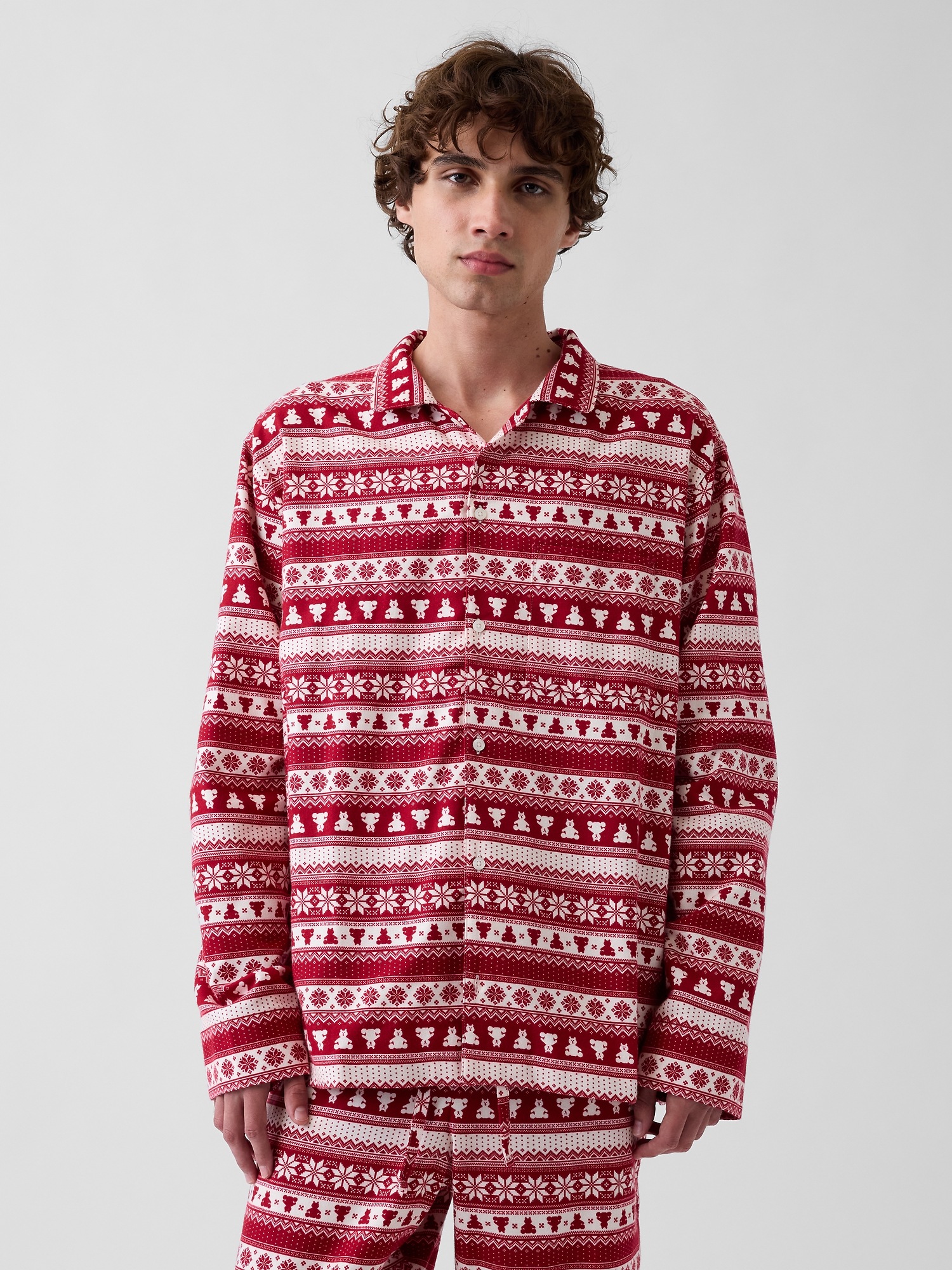 Женская рубашка Gap Adult Softest Flannel PJ, цвет: С принтом, вариант 1 — фото 3