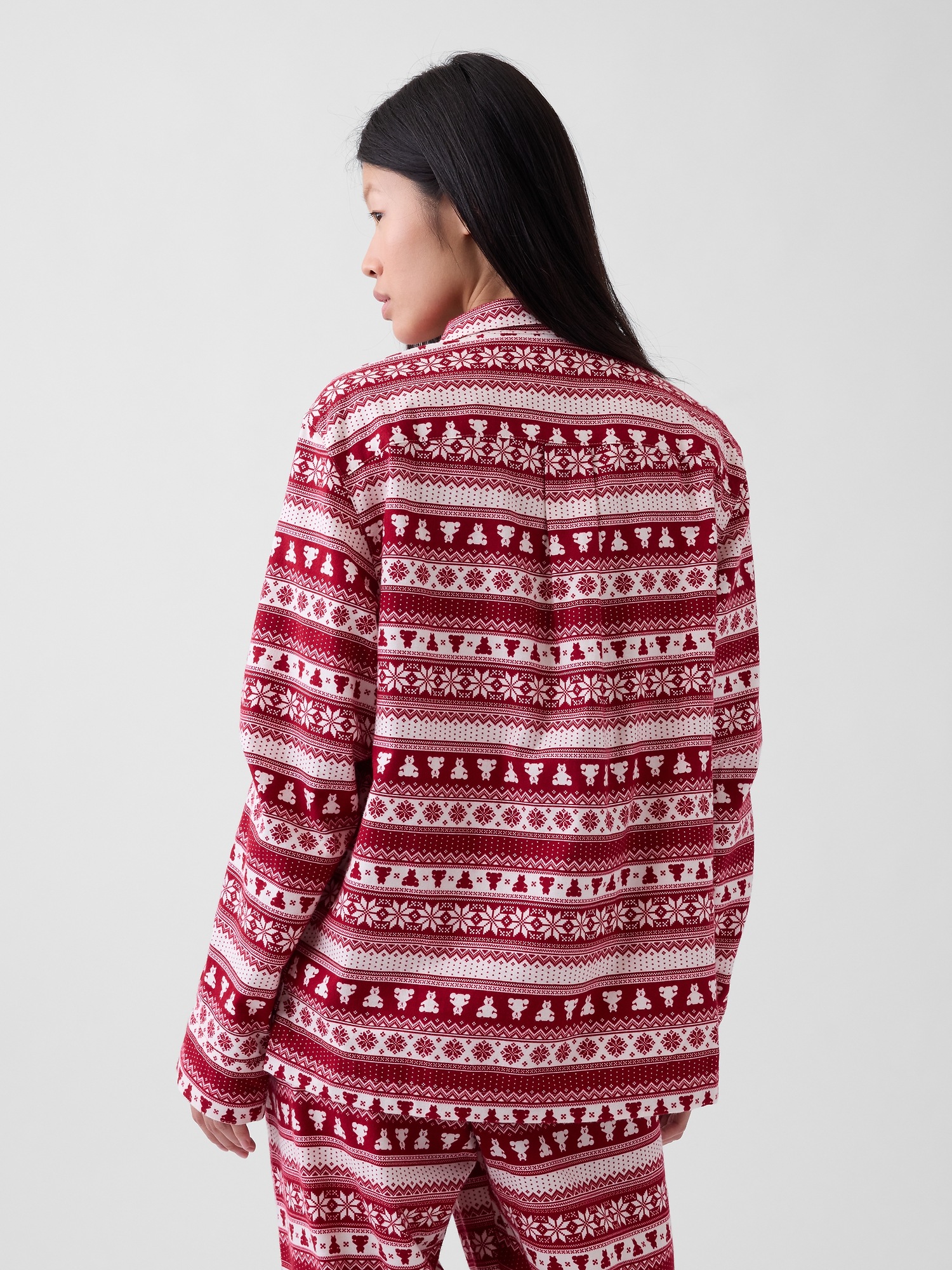 Женская рубашка Gap Adult Softest Flannel PJ, цвет: С принтом, вариант 1 — фото 4