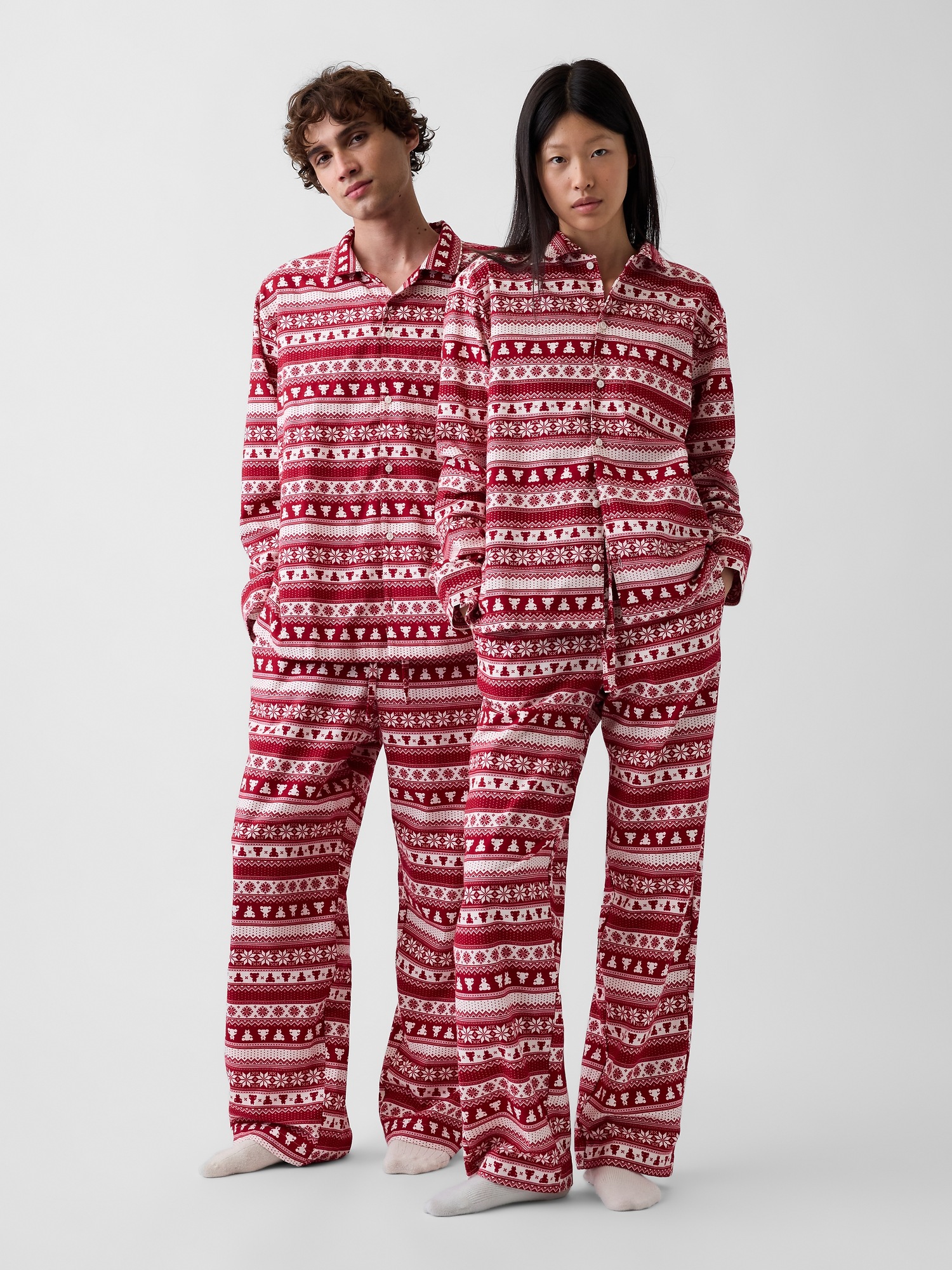 Женская рубашка Gap Adult Softest Flannel PJ, цвет: С принтом, вариант 1 — фото 5