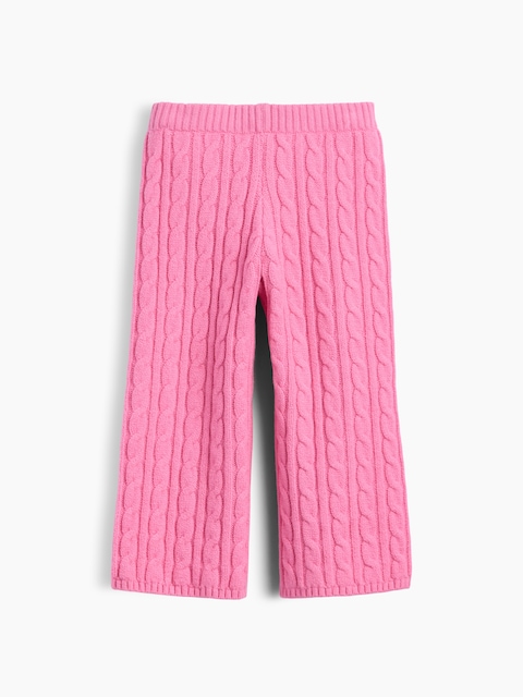 Baby & Toddler CashSoft Cable-Knit Wide-Leg Pants
