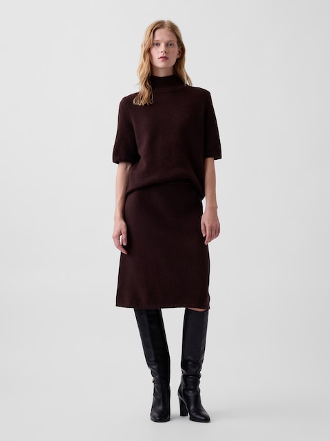CashSoft Knee-Length Sweater Skirt