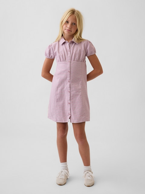 Kids Gingham Shirtdress