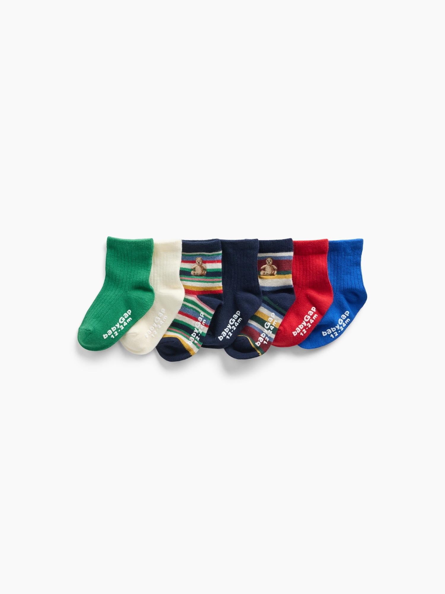 Носки для детей, укороченные, 7 шт. — Gap, цвет: Разноцветный