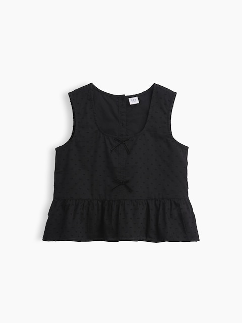 Kids Bow-Front Peplum Top