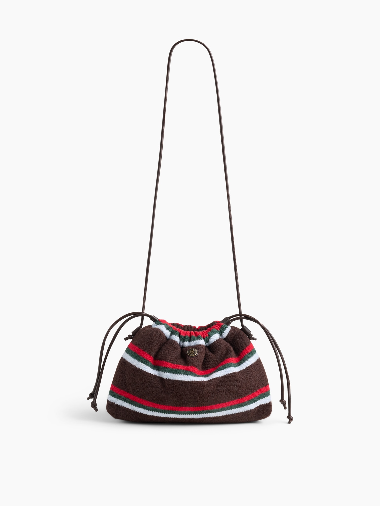 Сумка Gap CashSoft Pouchette, цвет: Коричневый полосатый