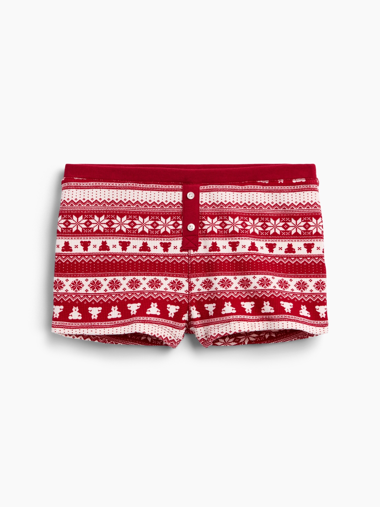 Женские шорты Gap Waffle PJ, цвет: С принтом, вариант 1 — фото 6
