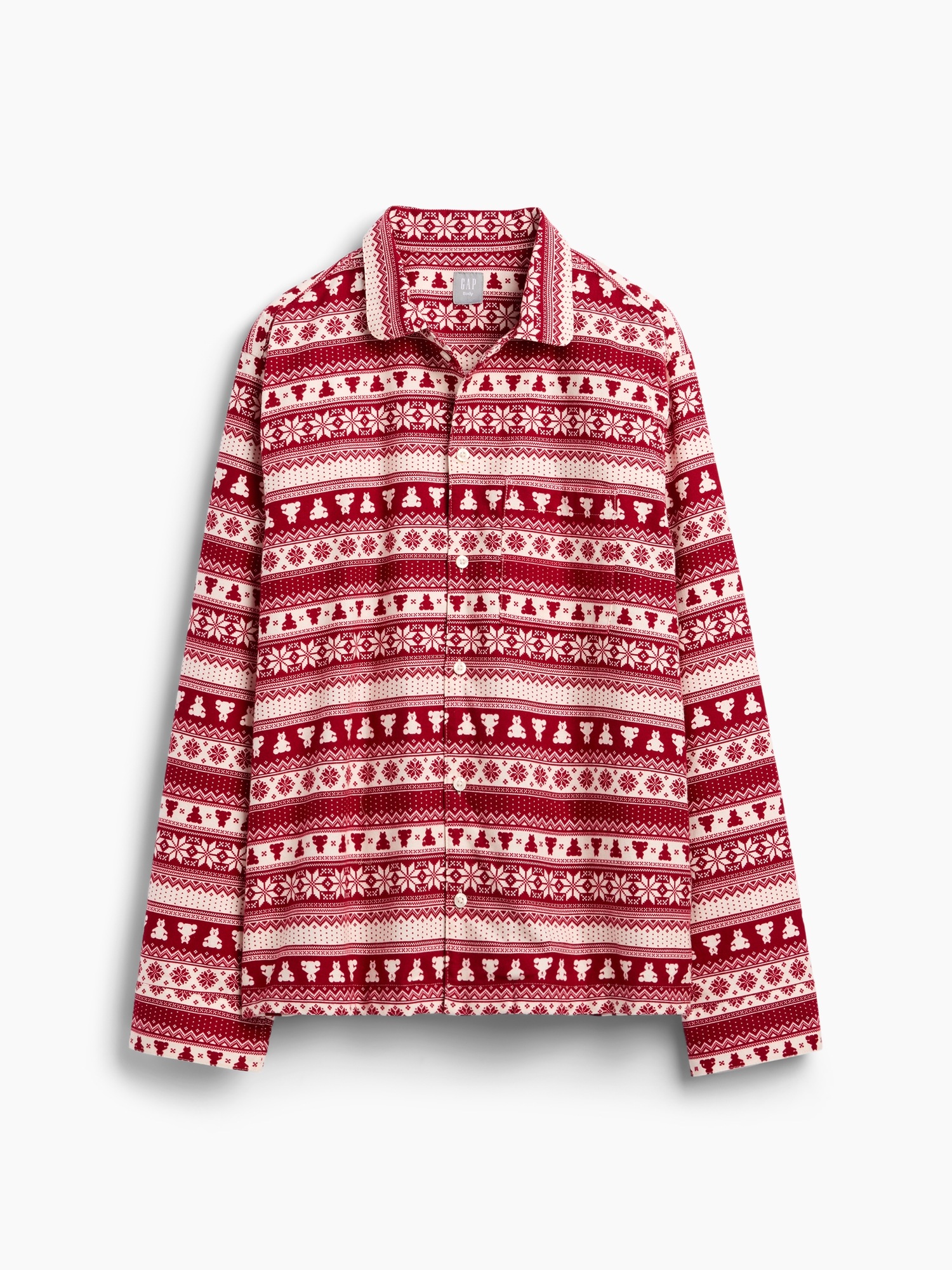 Женская рубашка Gap Adult Softest Flannel PJ, цвет: С принтом, вариант 1 — фото 7