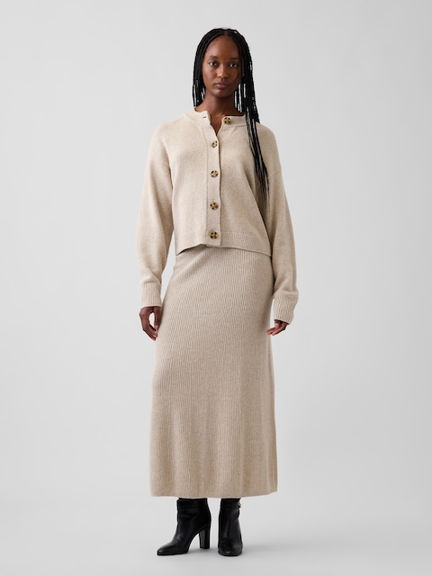 CashSoft Rib Sweater Maxi Skirt