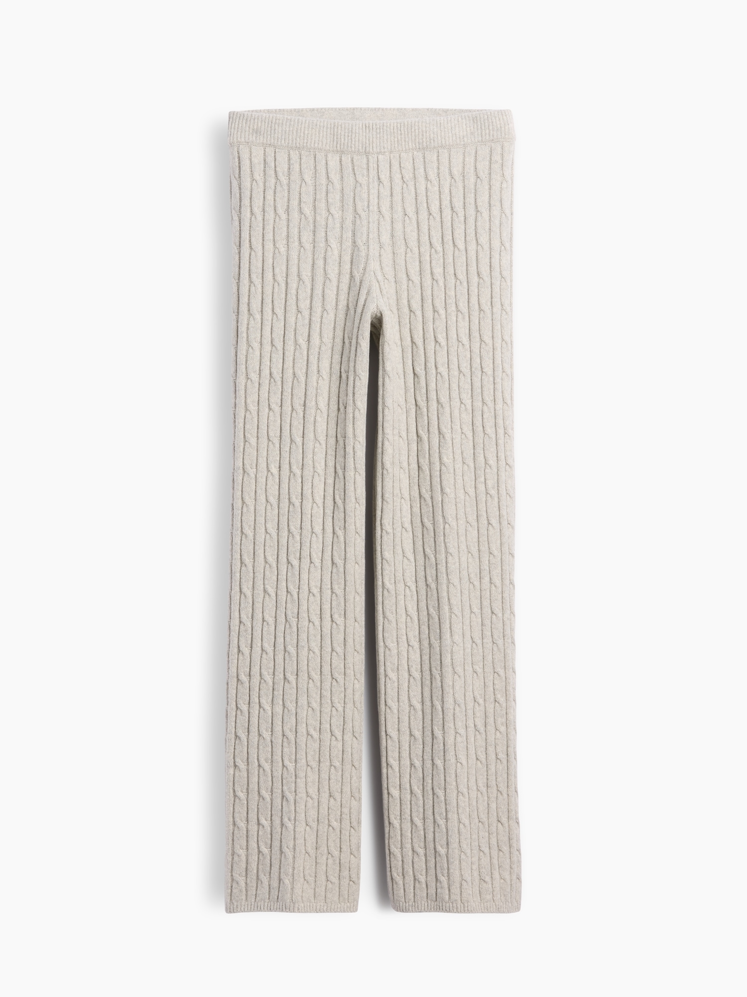 CashSoft Cable-Knit Sweater Pants
