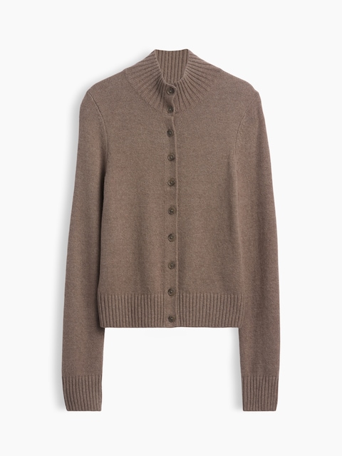 CashSoft Mockneck Cardigan Sweater