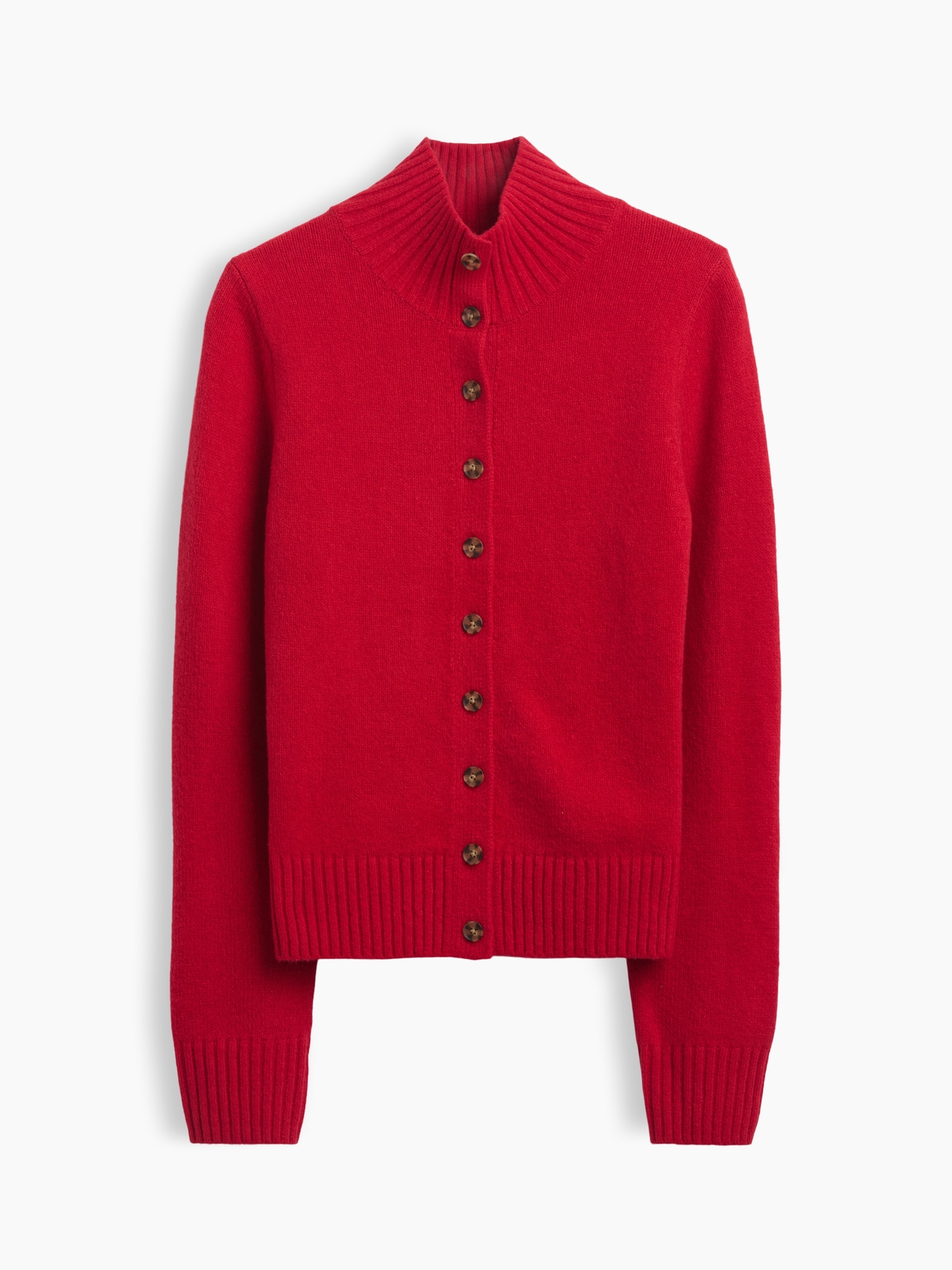 CashSoft Mockneck Cardigan Sweater