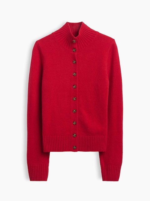 CashSoft Mockneck Cardigan Sweater