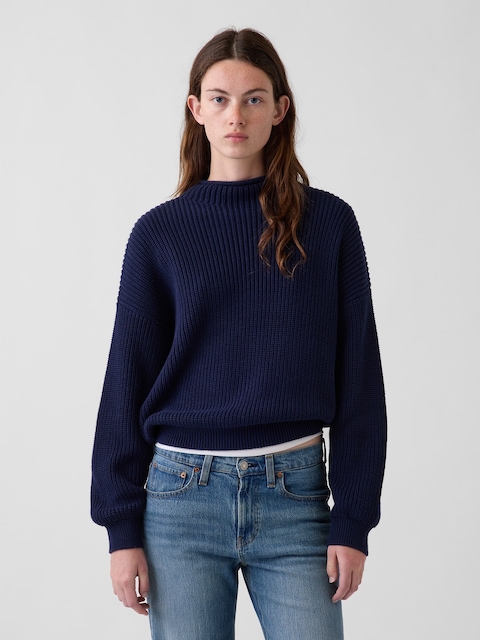 100% Cotton Oversized Rollneck Sweater