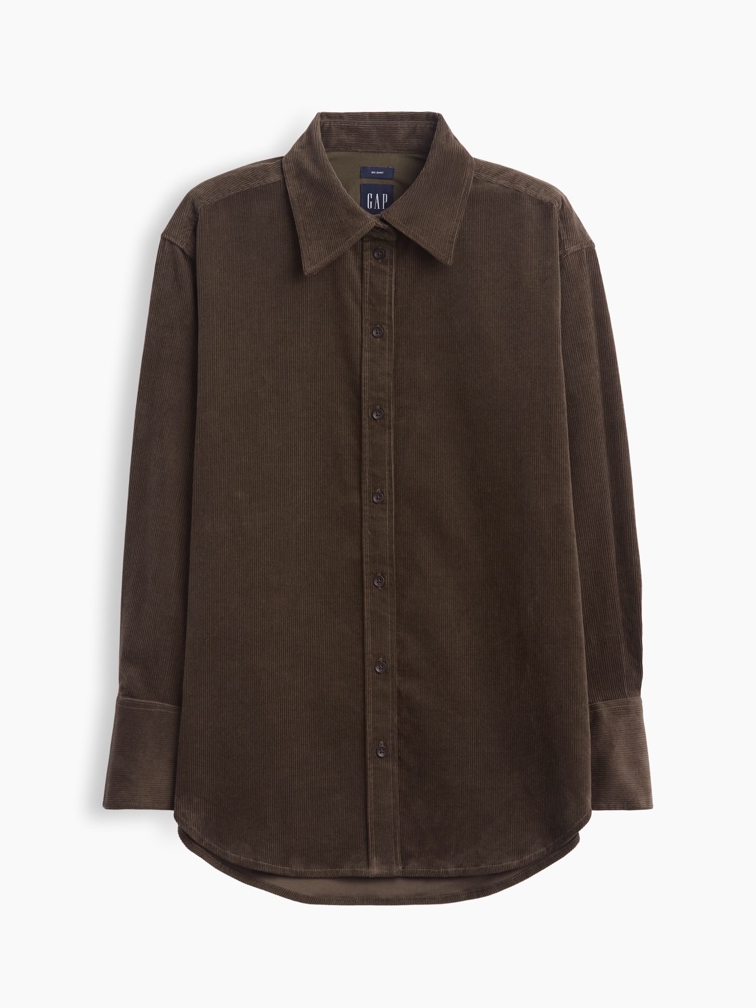 Женская рубашка Gap Corduroy Big, цвет: Зелёный — фото 5