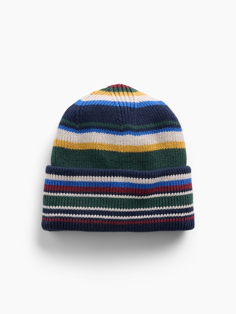 Kids 100% Cotton Happy Stripe Beanie