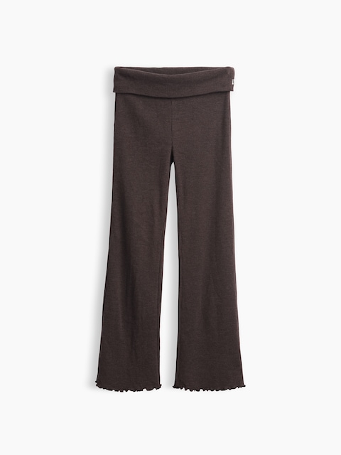 Kids Waffle Foldover Flare Leggings