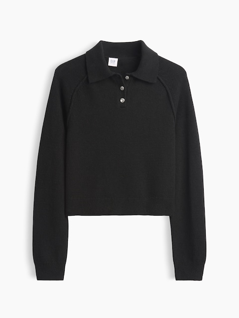 Kids CashSoft Polo Sweater