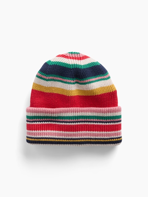 Kids 100% Cotton Happy Stripe Beanie
