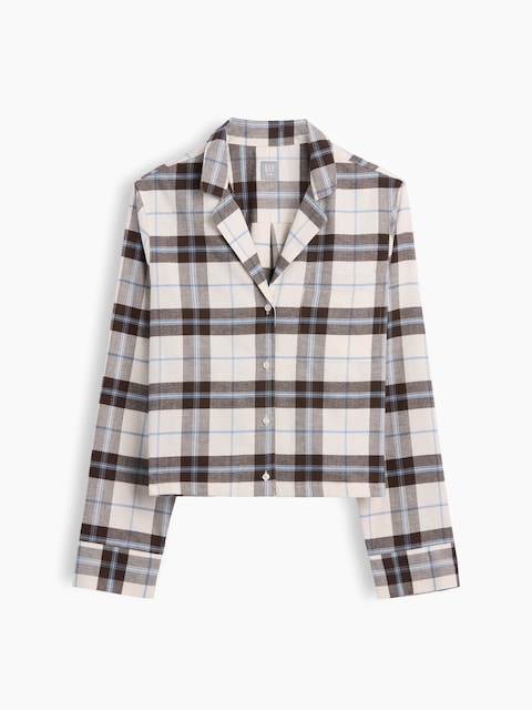Flannel Crop PJ Shirt