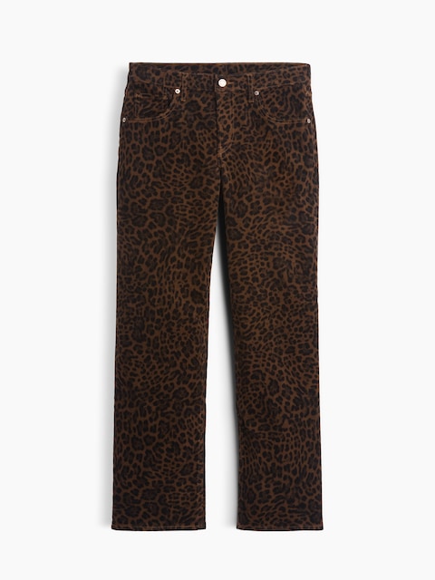Low Rise Corduroy '90s Loose Leopard Pants
