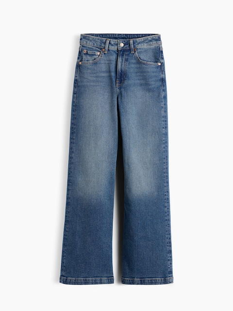 Curvy High Rise Stride Wide-Leg Jeans