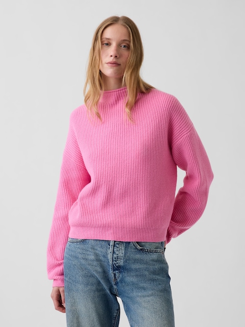 CashSoft Oversized Rollneck Sweater