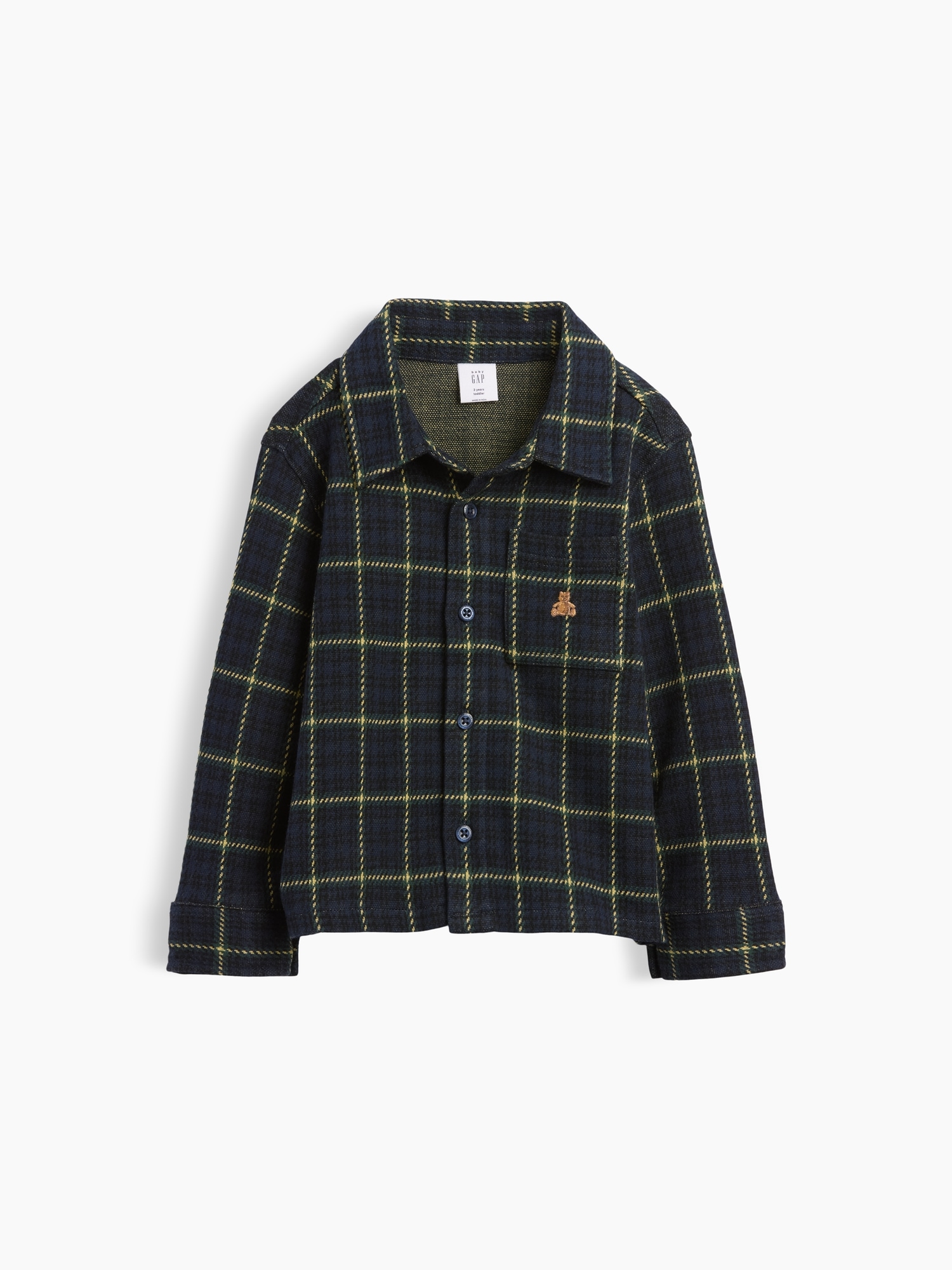 Baby & Toddler Knit Jersey Plaid Shirt