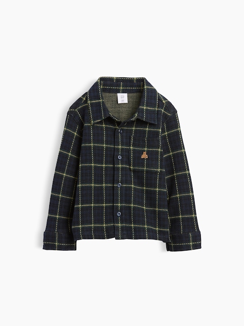 Baby & Toddler Knit Jersey Plaid Shirt