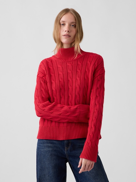 100% Cotton Oversized Mockneck Sweater