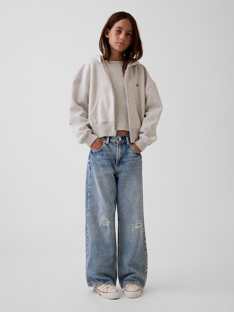 Kids Low Rise Stride Wide-Leg Jeans