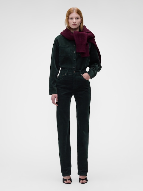 Gap × Victoria Beckham High Rise Corduroy Straight Pants