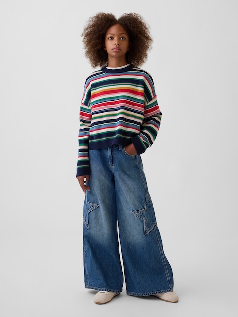 Kids Low Rise Star Baggy Jeans