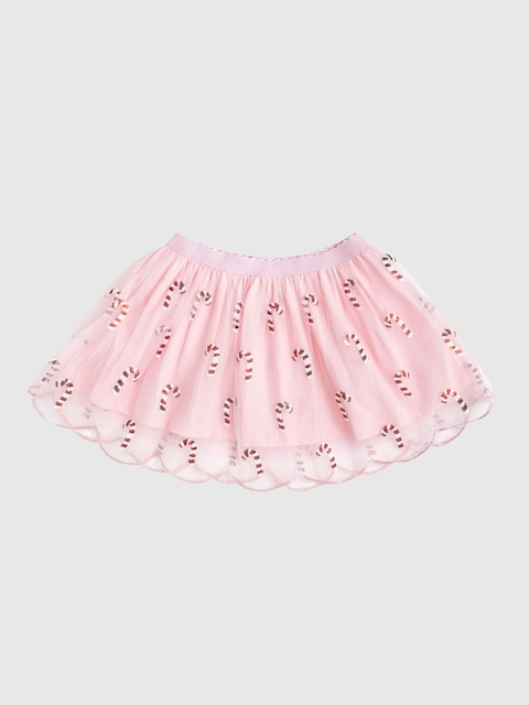 Sweet Wink Candy Cane Scalloped Tutu Skirt