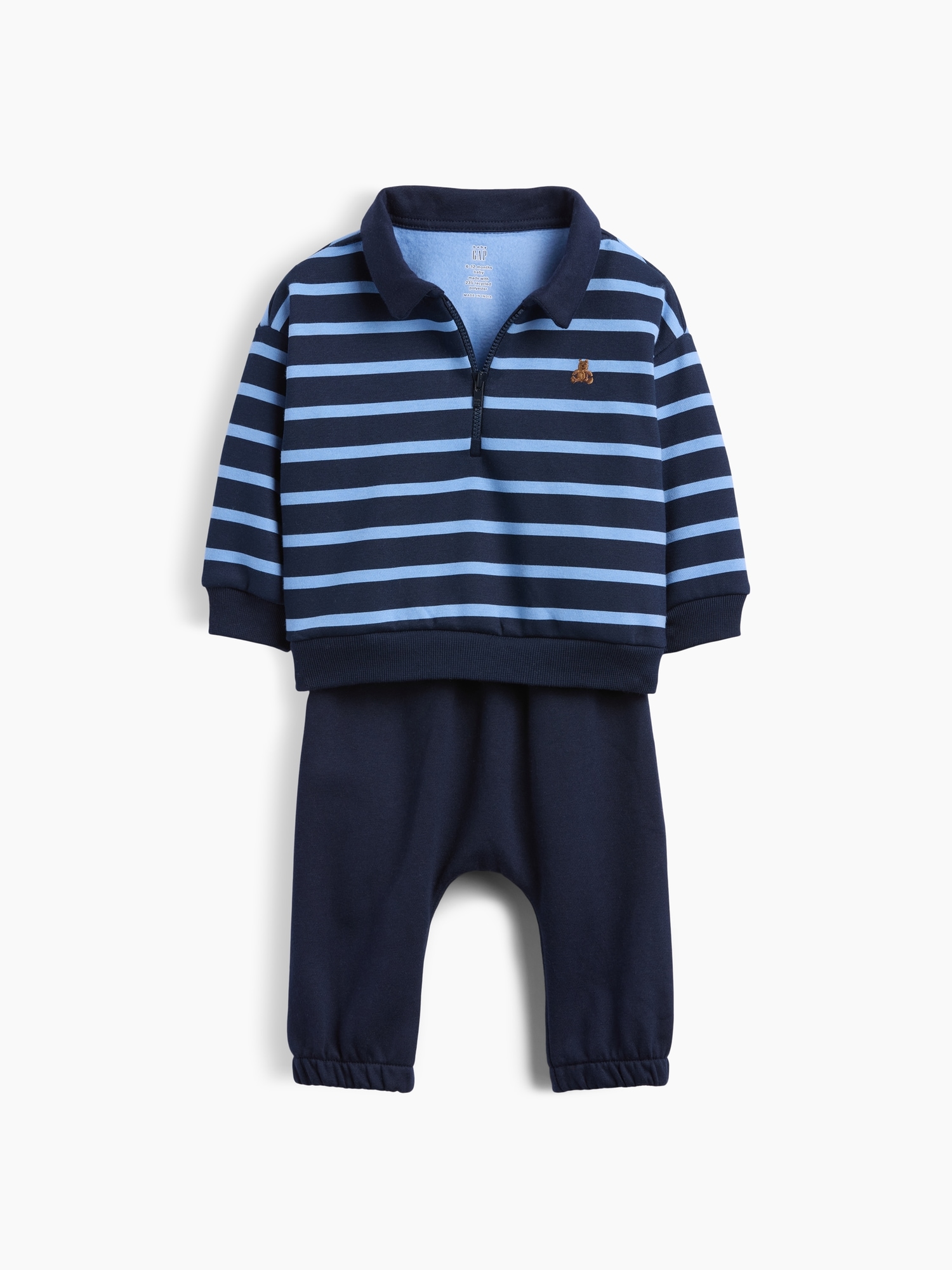 Baby VintageSoft Quarter-Zip Polo Shirt Sweat Set