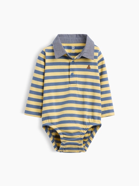 Baby VintageSoft Rugby Polo Bodysuit
