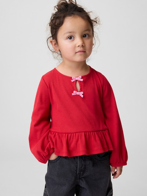 Baby & Toddler Rib Peplum Top