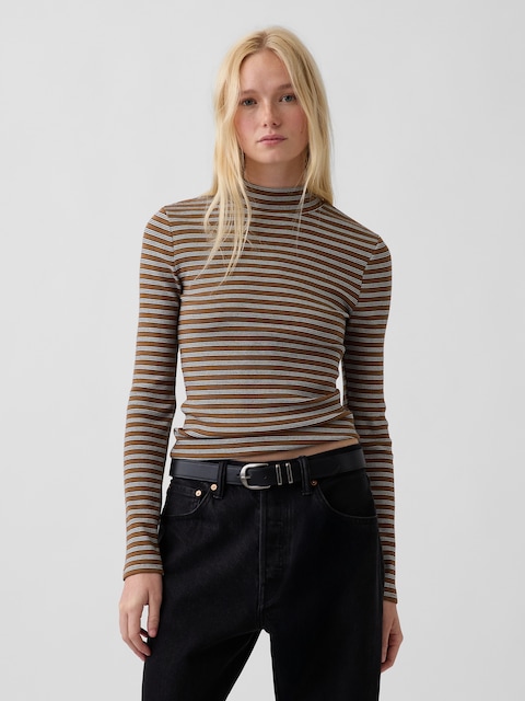Modern Rib Mockneck T-Shirt