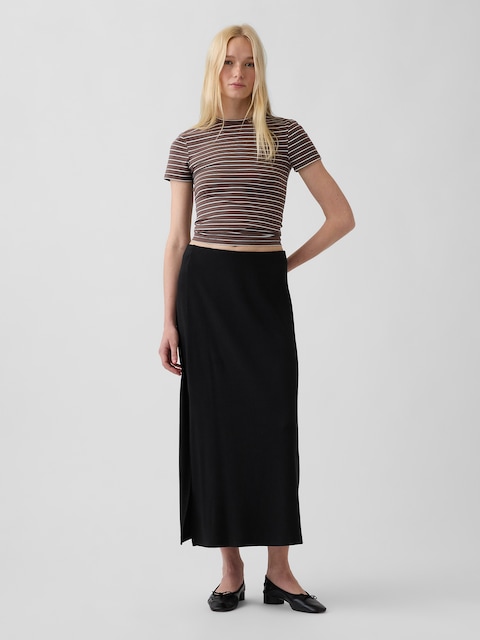 Modern Rib Easy Maxi Skirt