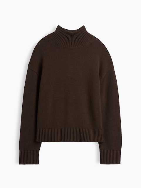 100% Cotton Oversized Mockneck Sweater