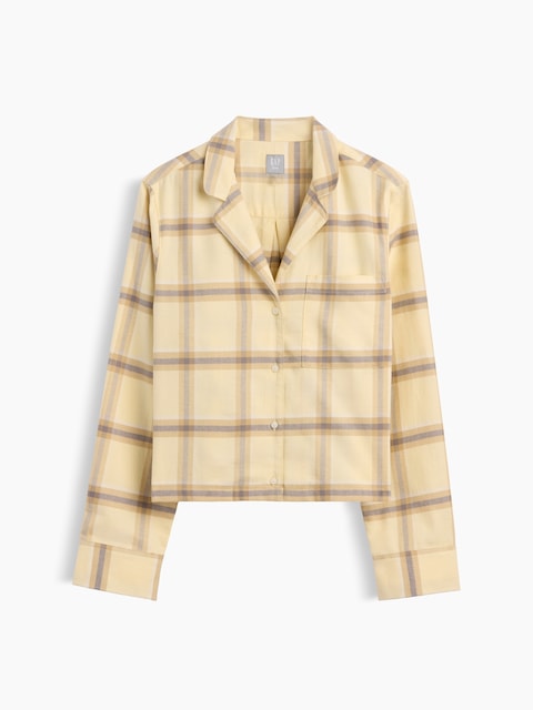 Flannel Crop PJ Shirt