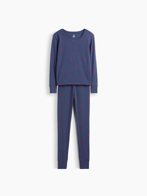 Kids Organic Brushed Cotton Print PJ Set