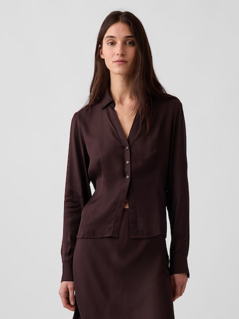 Satin Fitted Shirt