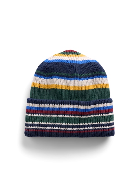 Kids 100% Cotton Happy Stripe Beanie