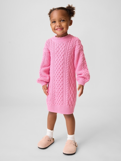 Baby & Toddler Cable-Knit Sweater Dress