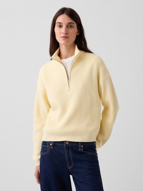 CashSoft Oversized Half-Zip Sweater