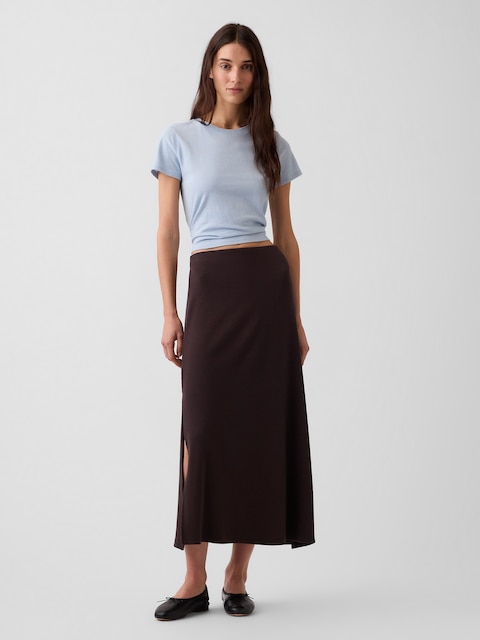 Modern Rib Easy Maxi Skirt