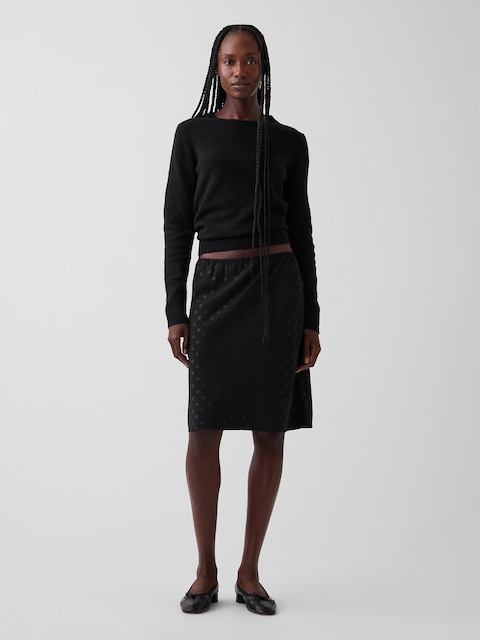 Satin Bias-Cut Skirt